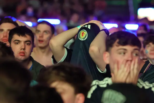 Scotland fan looks dejected