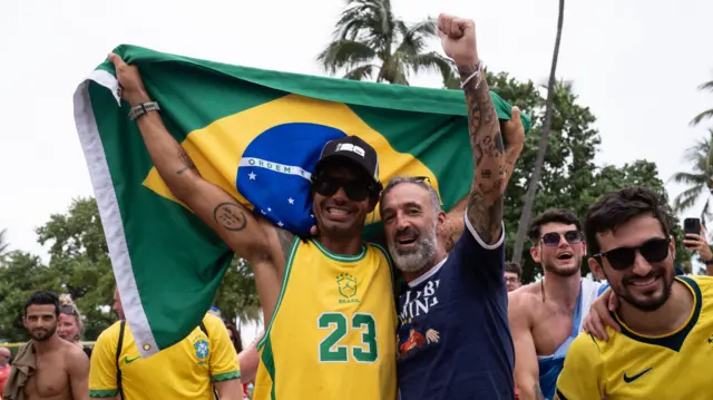 Scotland and Brazil fans
