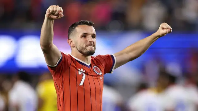 John McGinn #7 of Scotland celebrates with fans after the team's 1-0 victory in the FIFA World Cup 2026 Group C match between Haiti and Scotland at Boston Stadium on June 13, 2026 in Foxborough, Massachusetts