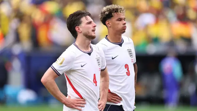 Declan Rice and Nico O'Reilly frustrated after England's 0-0 draw with Ghana
