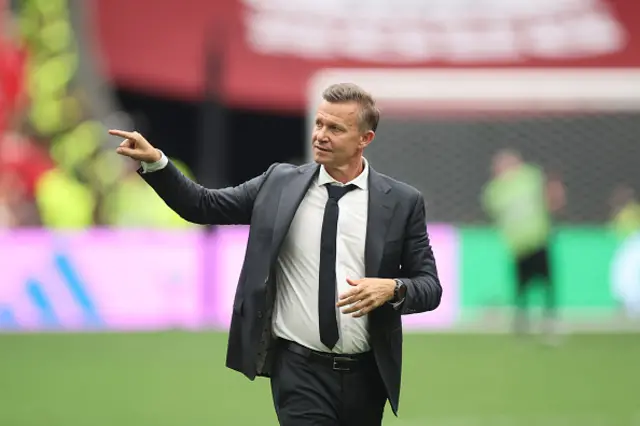 Jesse Marsch, Head Coach of Canada, applauds fans
