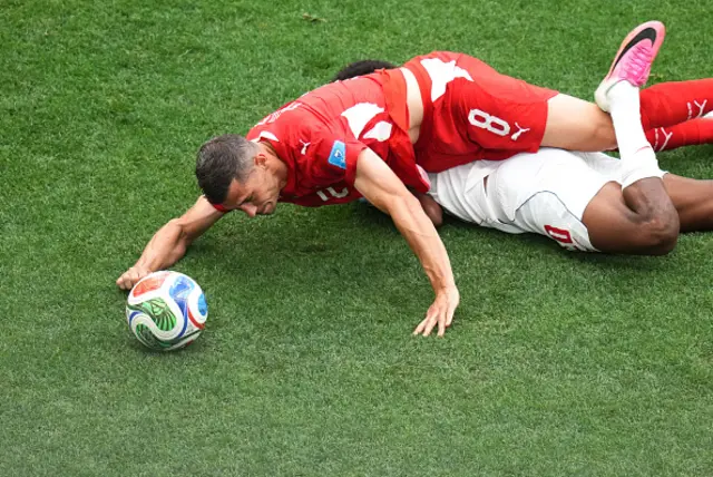 Remo Freuler (8) of Switzerland in action