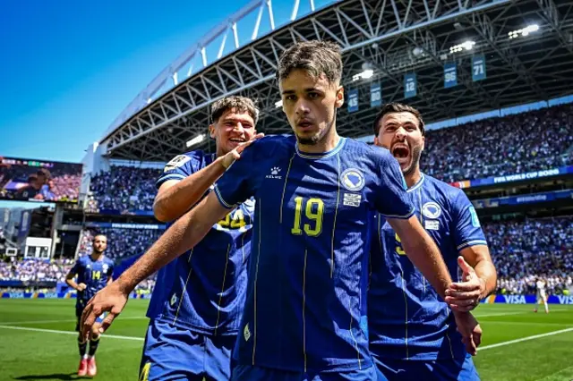 Kerim Alajbegovic celebrates