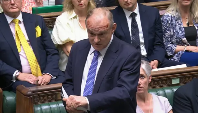 Davey stood up in the Commons as he delivers his question