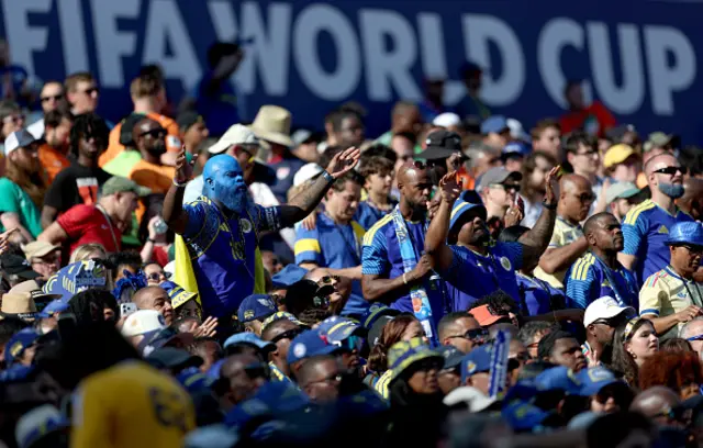 Fans of Curacao show their support