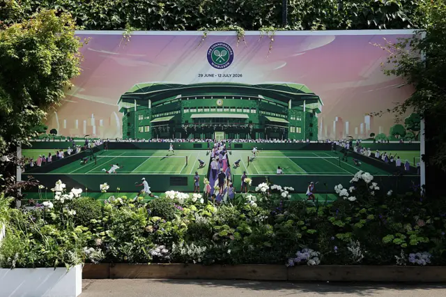 A Wimbledon mural