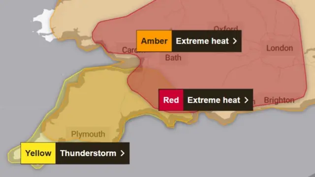 Met Office weather warning map