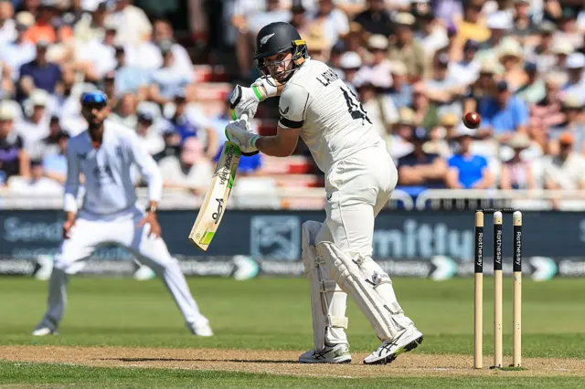 Tom Latham batting for New Zealand