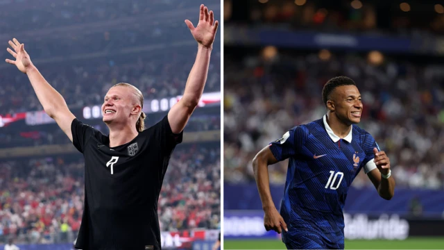 Erling Haaland and Kylian Mbappe