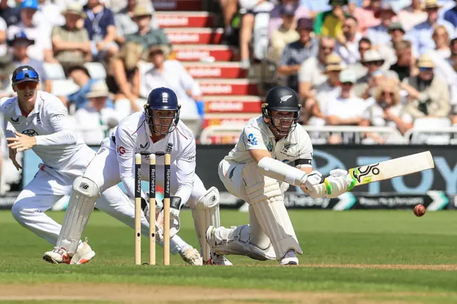 Tom Latham batting for New Zealand