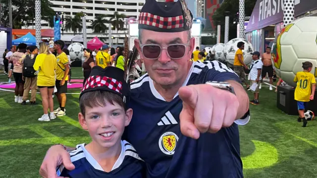 A man and a young boy