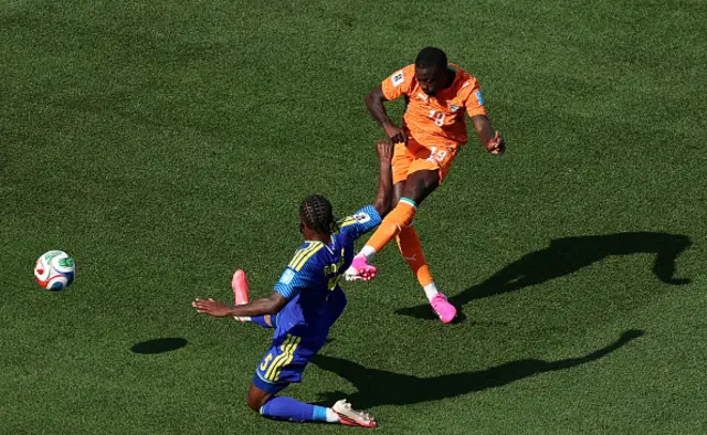 Nicolas Pepe #19 of Cote d'Ivoire scores his team's second goal