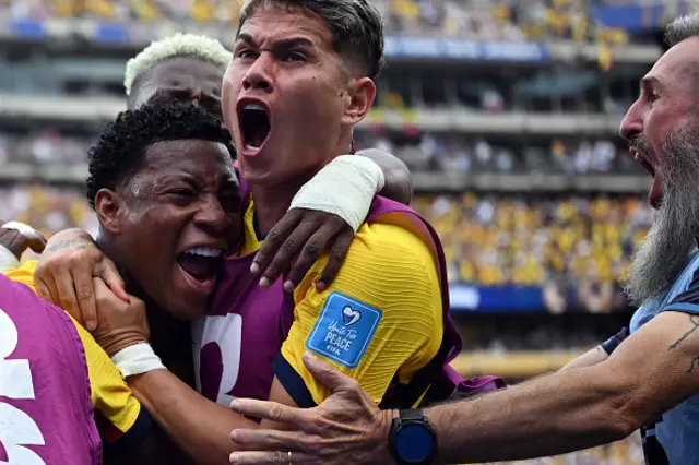 Gonzalo Plata celebrates teammates