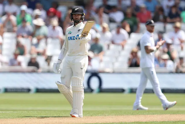 Devon Conway celebrates 50 runs