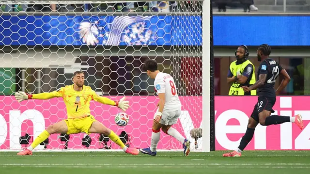 Arda Guler #8 of Turkiye scores his team's first goal during the FIFA World Cup 2026 Group D match between Türkiye and USA.