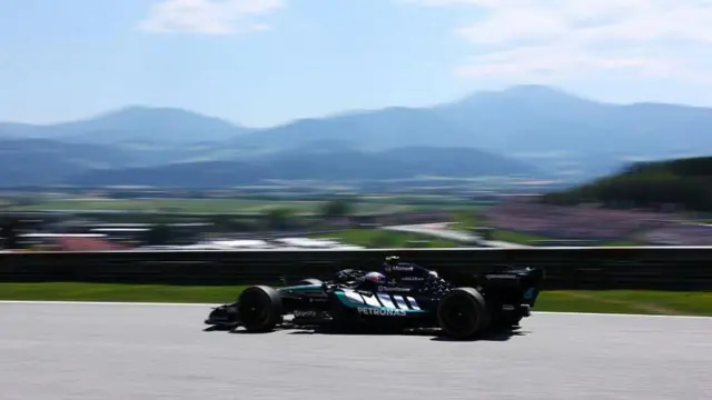 Kimi Antonelli in his Mercedes during first practice at the 2026 Austrian Grand Prix