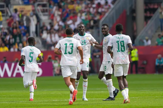 Senegal celebrate