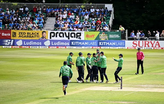Ireland celebrate wicket