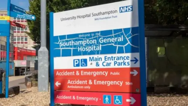 Southampton hospital sign