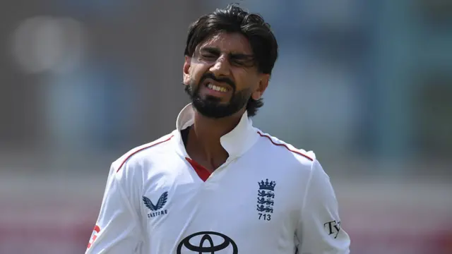 Bashir looks frustrated after dropped catch