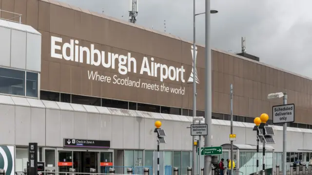 The exterior of Edinburgh Airport