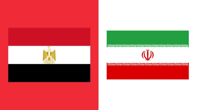Egypt v Iran flag graphic