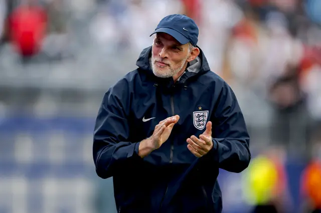 Thomas Tuchel of England celebrates the victory
