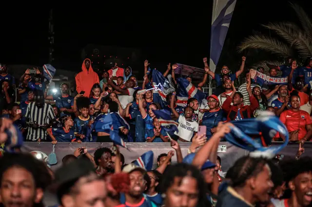 Cape Verde fans celebrate