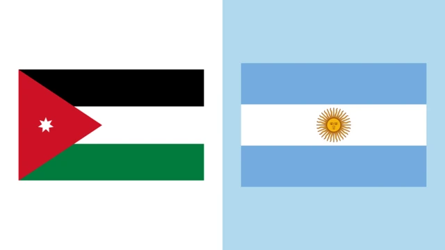 Jordan v Argentina flag graphic