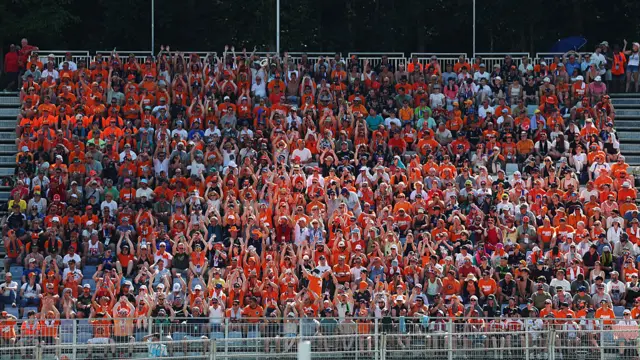 Dutch fans in the grandstand