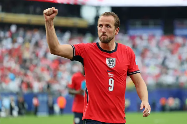 Harry Kane of England celebrates