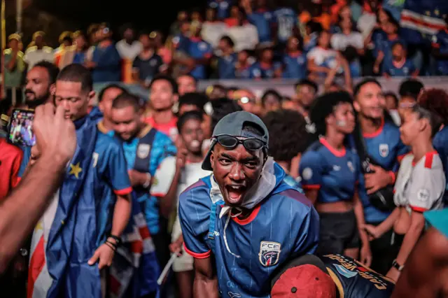 Cape Verde fans celebrate