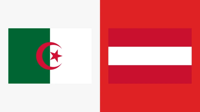 Algeria v Austria flag graphic