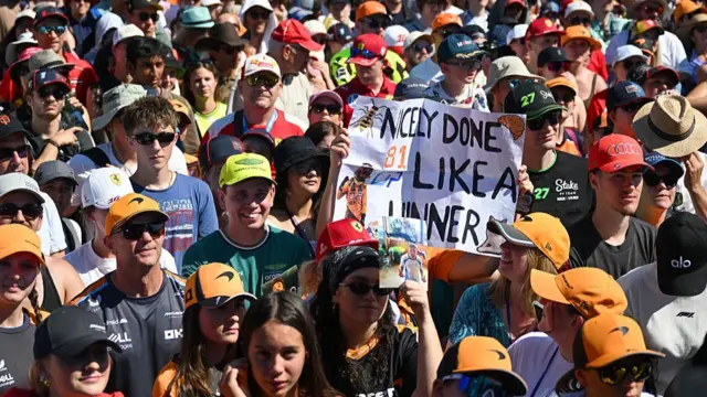 fans with banners
