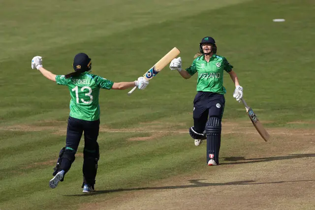 Ireland celebrate win over West Indies