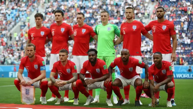 England team against Belgium 2018 World Cup third place game