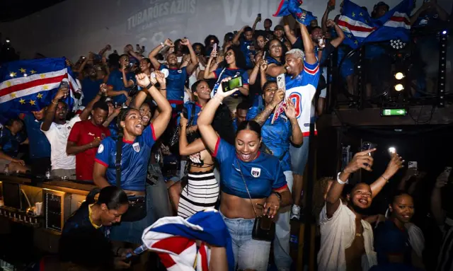 Cape Verde fans celebrate