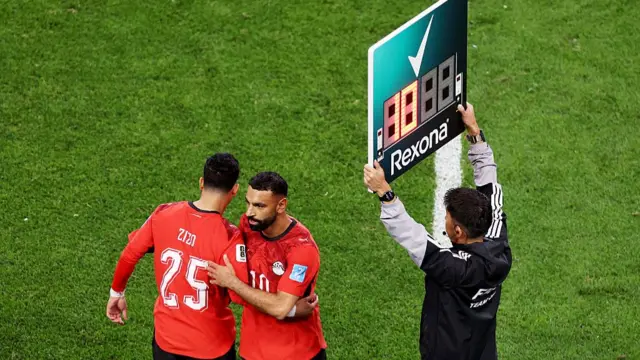 Mohamed Salah gets subsituted off