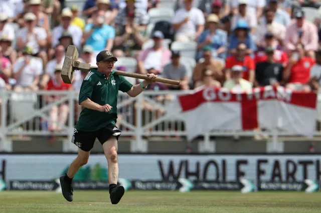 A member of Nottinghamshire groundstaff