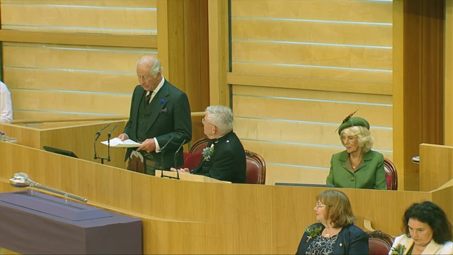 King Charles speaking at the Scottish Parliament
