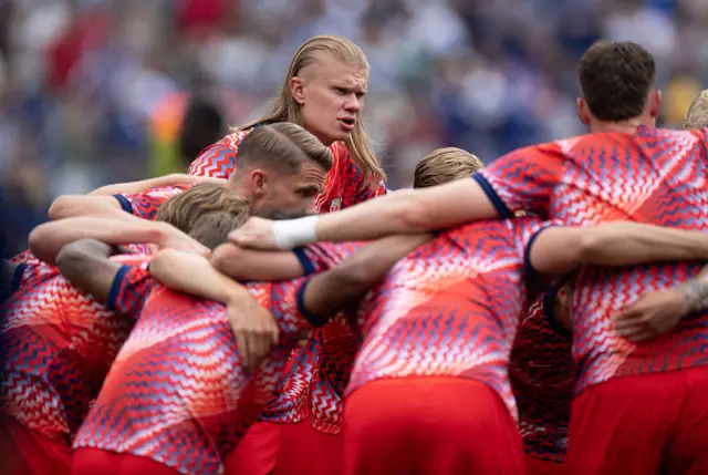 Erling Haaland and Norway team-mates