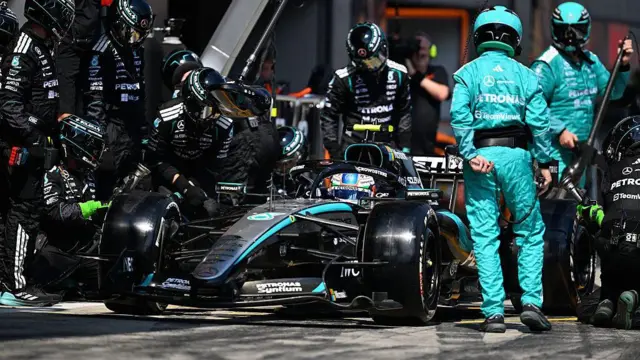Kimi Antonelli in the pit lane
