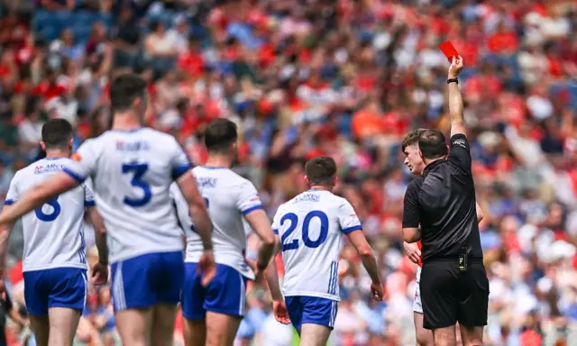 Sean Callaghan is sent off