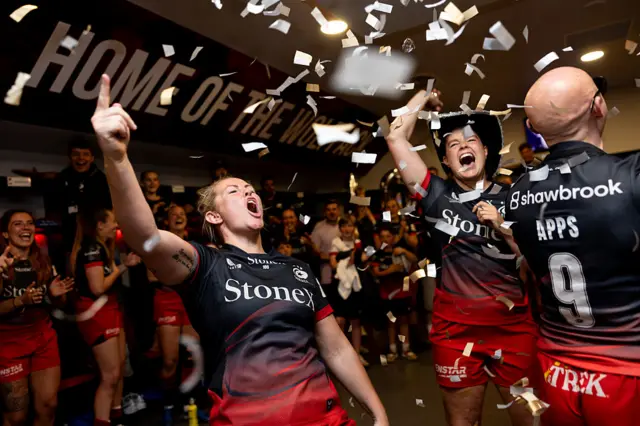 Marlie Packer celebrating