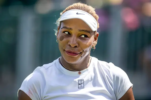 Serena Williams practicing at Wimbledon