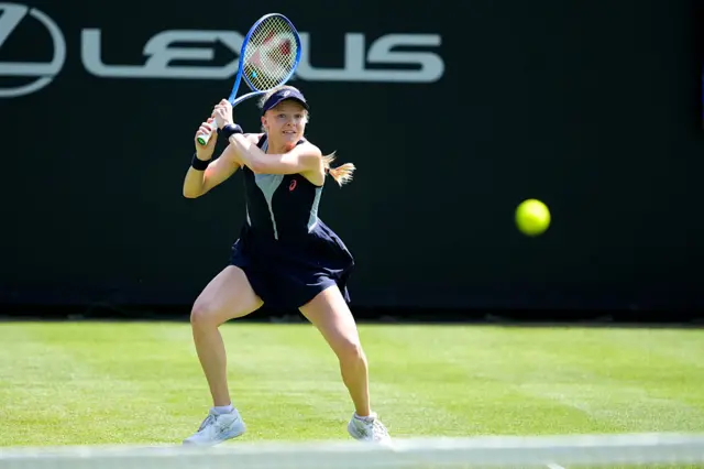 Harriet Dart in action at Eastbourne