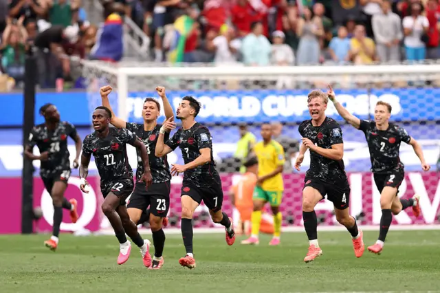 Canada players celebrate