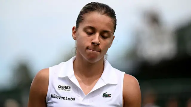 Maja Chwalinska of Poland reacts