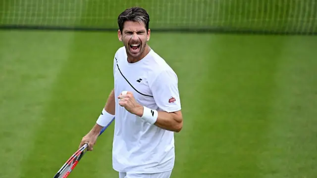 Cameron Norrie reacts