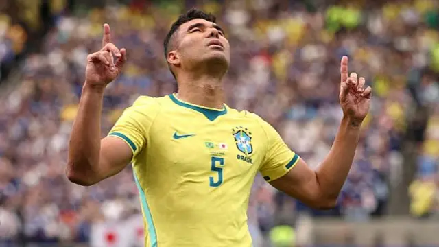 Casemiro #5 of Brazil celebrates